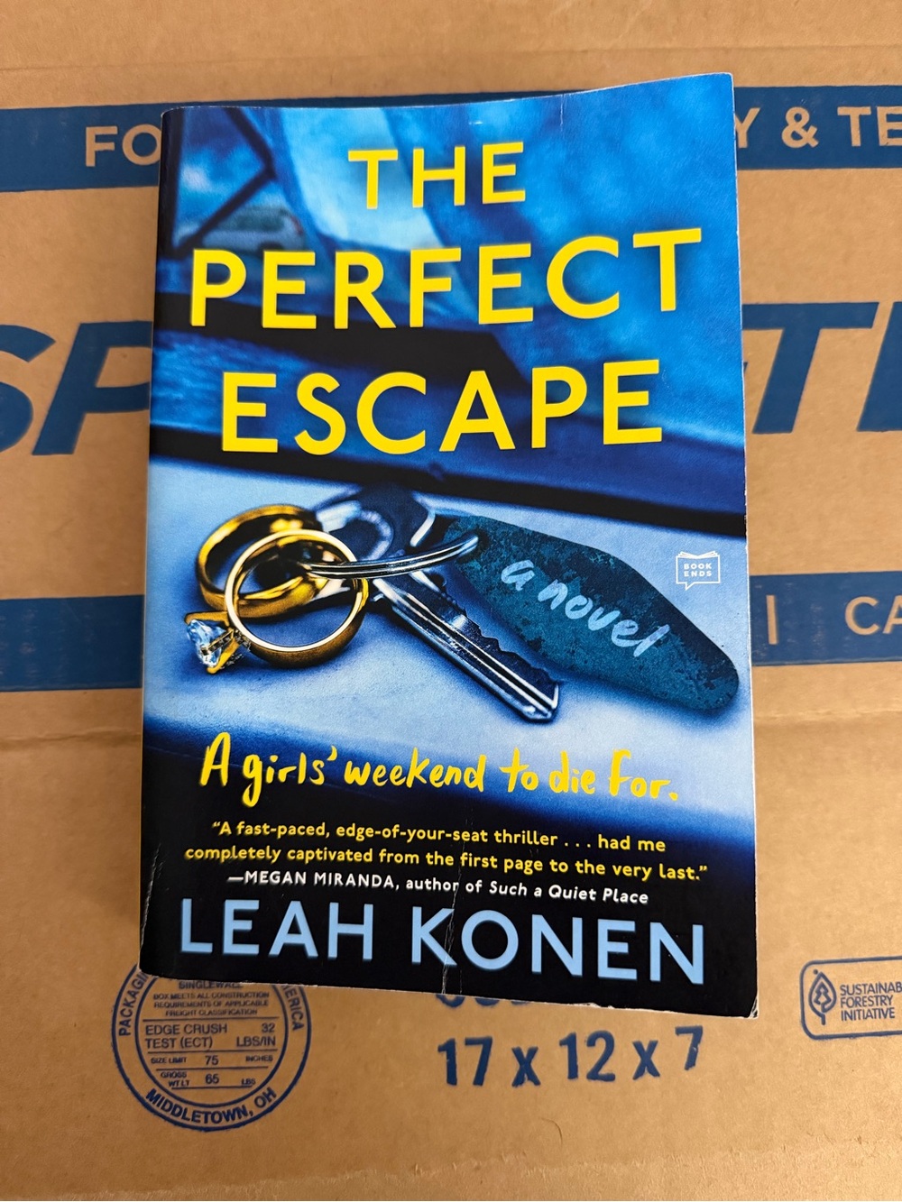The Perfect Escape by Leah Konen - Blue & Yellow Paperback